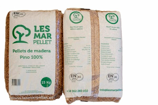 Lesmar pellet – 8 Palet de 616 Sacos certificado ENPLUS 15Kg